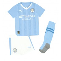 Koszulka piłkarska Manchester City John Stones #5 Strój Domowy dla dzieci 2023-24 tanio Krótki Rękaw (+ Krótkie spodenki)
